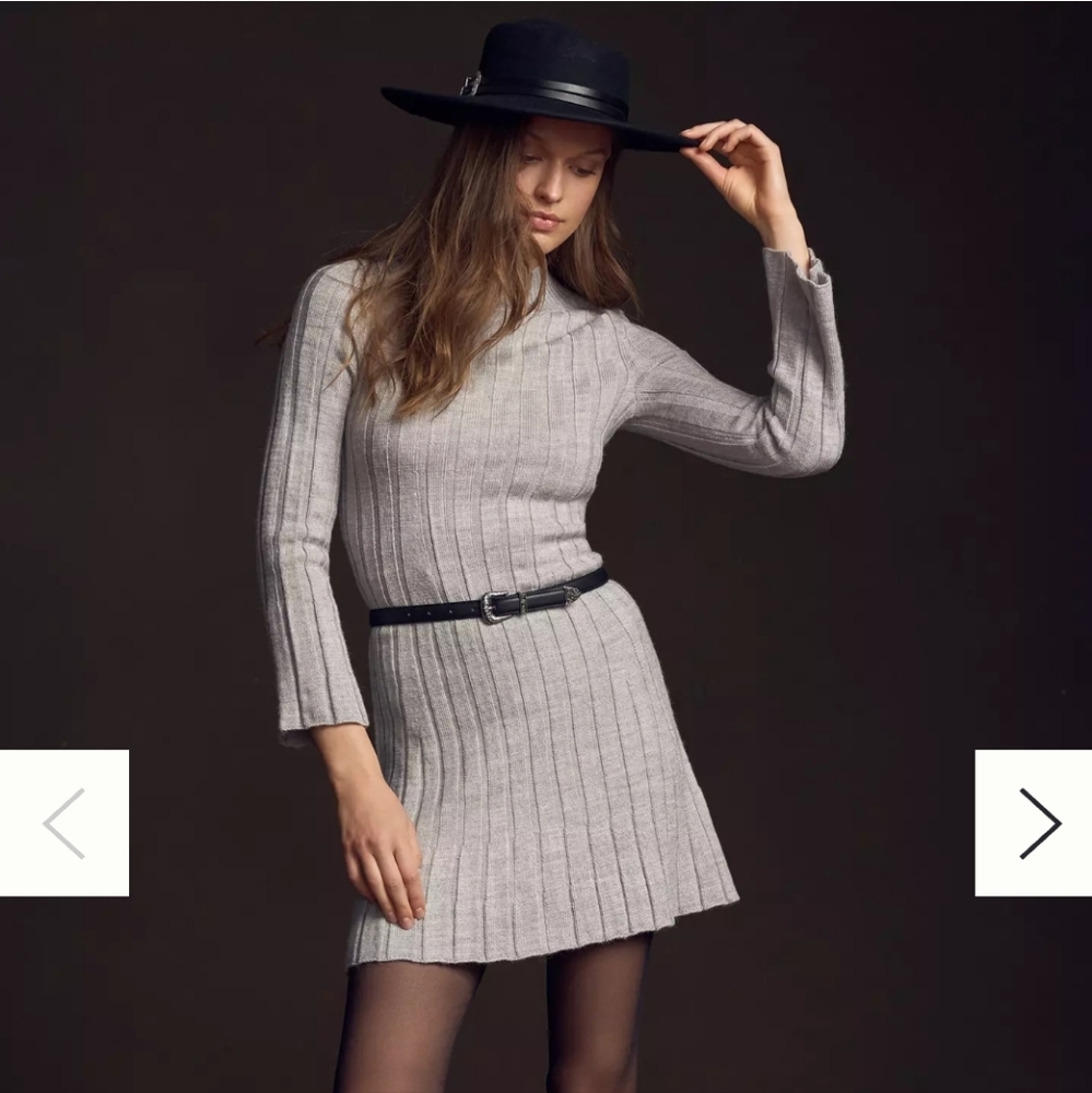 New By Anthropologie Long Sleeve A Line Mini Dress XL